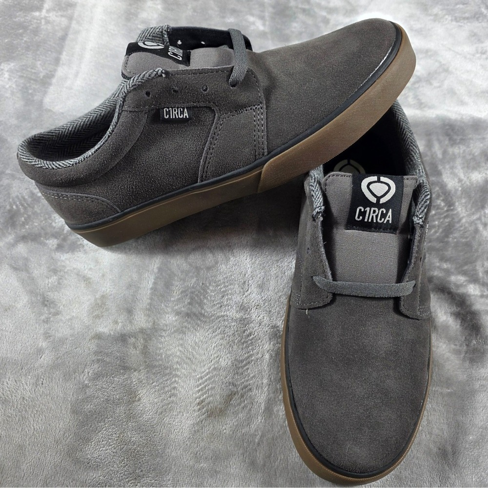 C1RCA Hesh 2.0 Skate Shoes Men 9 Gunmetal‎ Grey Gum Sole Suede Sneakers NEW